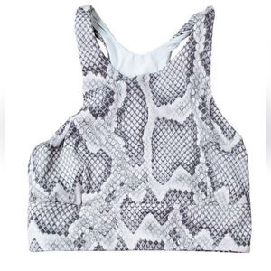 Varley Pink & Gray Snakeskin Sports Bra